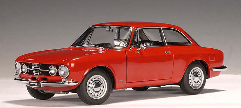 AUTOart 1967 Alfa Romeo 1750 GTV Red LHD 70102 in 118 scale 