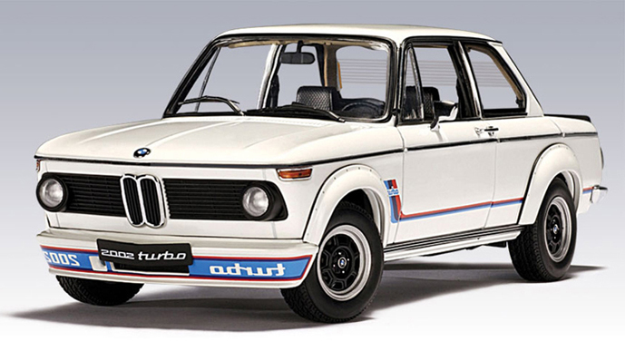 AUTOart: 1973 BMW 2002 Turbo - White (70501) in 1:18 scale - mDiecast