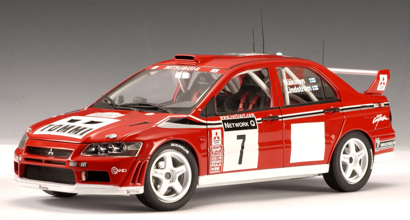 AUTOart 2001 Mitsubishi Lancer Evo VII WRC Makinen Lindstrom 7 80151 