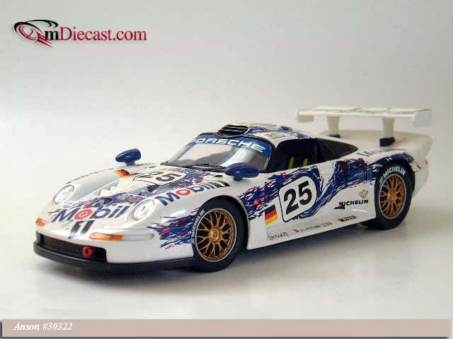 Anson: 1996 Porsche 911 GT1 #25 Mobil 1 (30322) in 1:18 scale