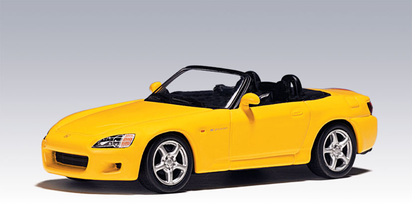 Autoart diecast honda model s2000 yellow