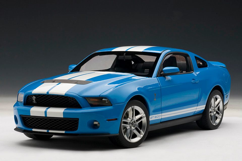Ford mustang white blue stripes #1