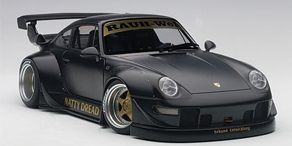 Porsche 911 (993) RWB - Matt Black w/ Gold Wheels