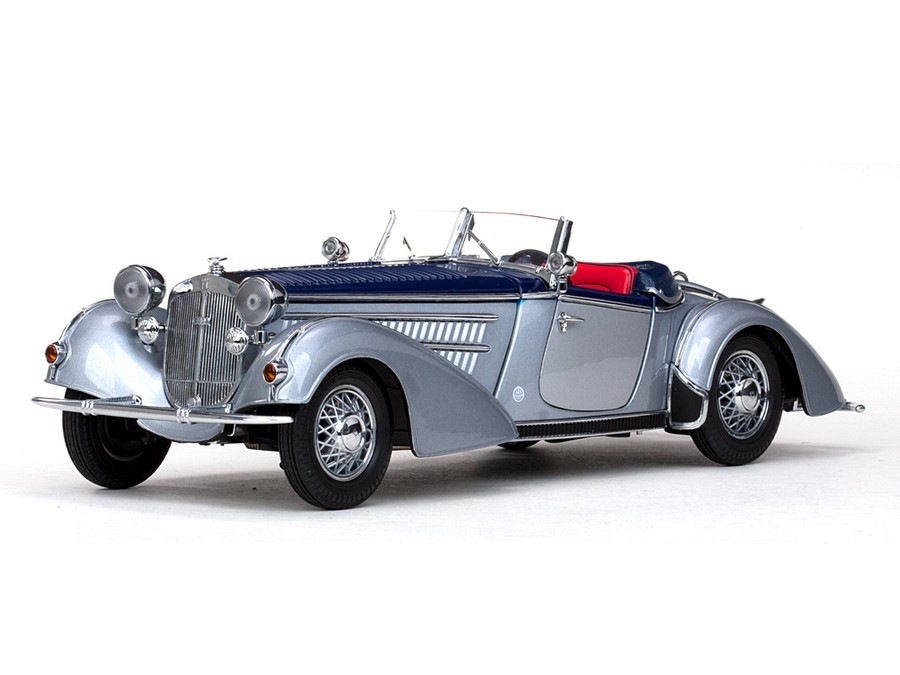 Sun Star: 1939 Horch 855 Special Roadster - Silver Grey and Dark