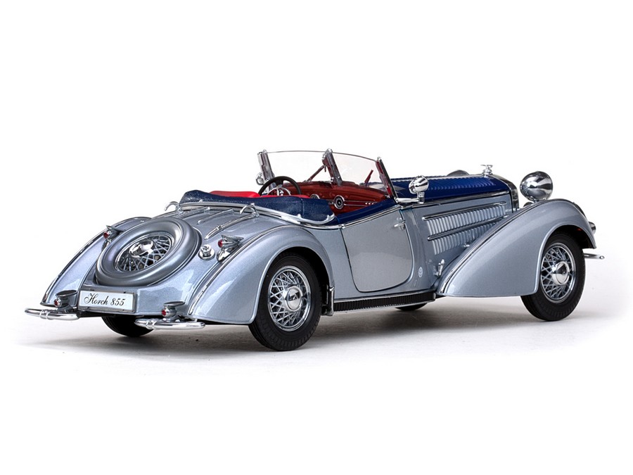 Sun Star: 1939 Horch 855 Special Roadster - Silver Grey and Dark