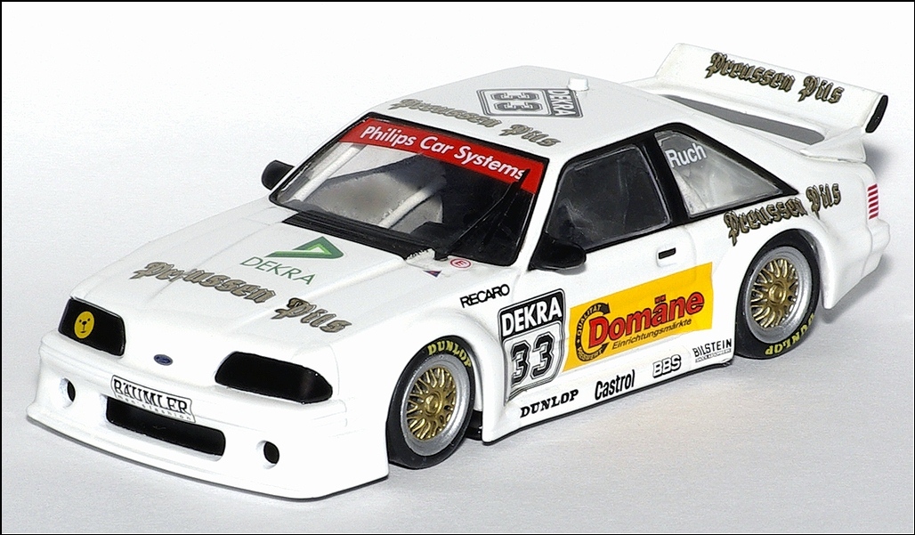 Minichamps: 1993 Ford Mustang GT DTM Team Ruch (G.Ruch) # 33 - White (430 938333) in 1:43 scale