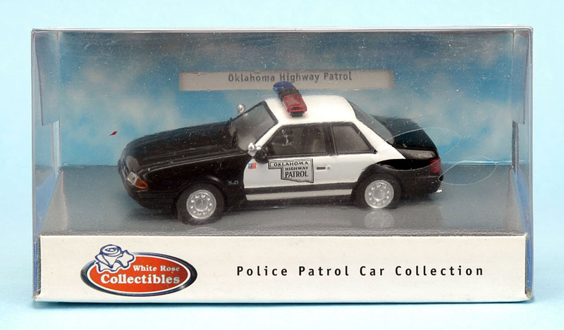 White Rose Collectibles: 1991 Ford Mustang Oklahoma Highway Patrol (WRCF99113W) im 1:43maßstab