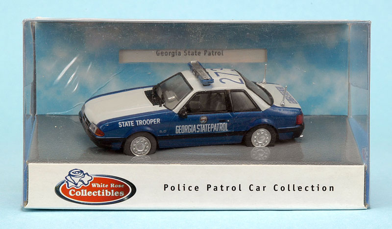 White Rose Collectibles: 1991 Ford Mustang Georgia State Patrol (DEDGM99107WAK) in 1:43scale