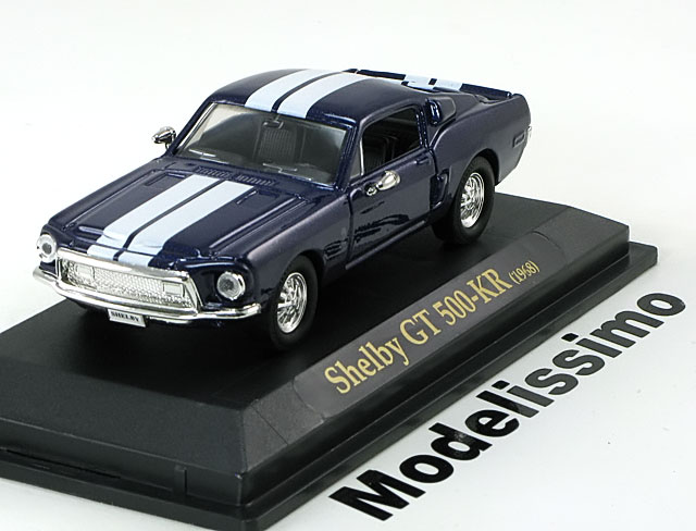 Yat Ming: 1968 Shelby GT 500KR - Blue Metallic/White (94214) в 1:43масштабе