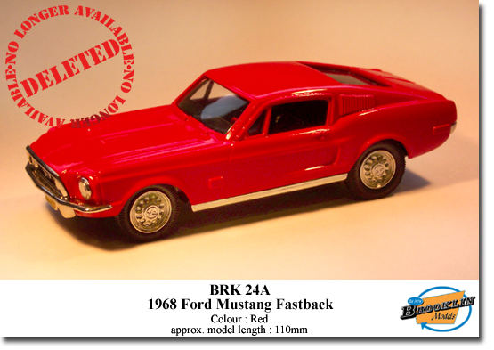 Brooklin: 1968 Ford Mustang Fastback - Red (BRK24a) в 1:43 масштабе
. Фотография предоставлена Natty, 2010-05-26 23:35:27