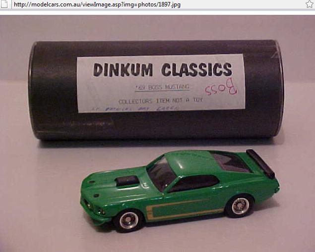 Dinkum Classics: 1969 Ford Mustang Boss - Bright Green (MUBG) in 1:43 scale
