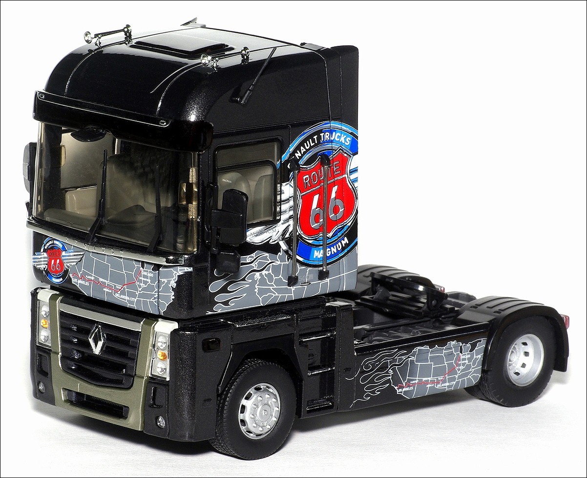 Eligor: Tracteur Renault Magnum Truck Route 66 - Black (114151) в 1:43 масштабе