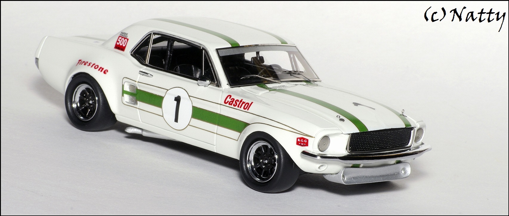Armco Model Cars: 1967 Ford Mustang GTA Pete Geoghegan - White (APGMGTA) in 1:43 scale