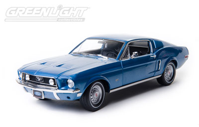 Greenlight Collectibles: 1968 Ford Mustang Fastback - Acapulco Blue (12820) in 1:18scale
. Picture provided by Wim, 2014-10-29 17:08:35