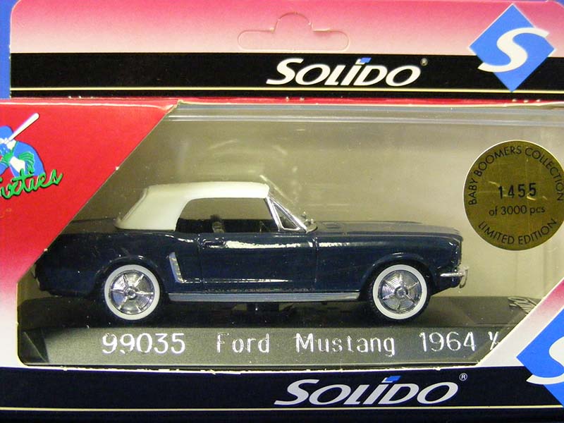 Solido: 1964 Ford Mustang Top-Up Blue (99035) im 1:43 maßstab